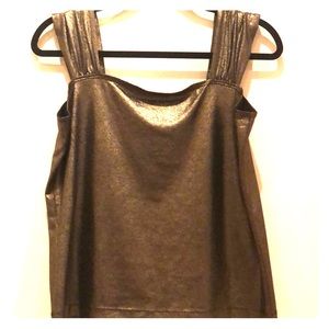 Black and Gold Glitter Tank Top Size S
